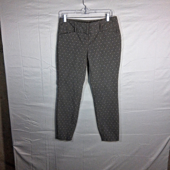The Limited Pants - The Limited Women's Size 4 Gray with White Dots High Waisted Pants/Trousers